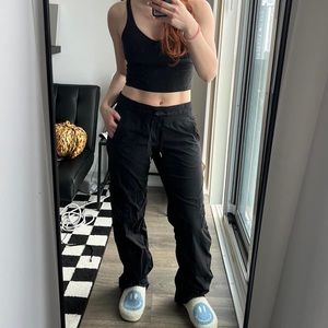 lululemon athletica Black Drawstring Wide-Leg Pants